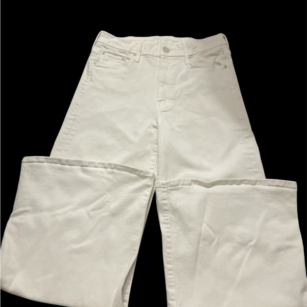 MOTHER Cream Roller Ankle Jeans